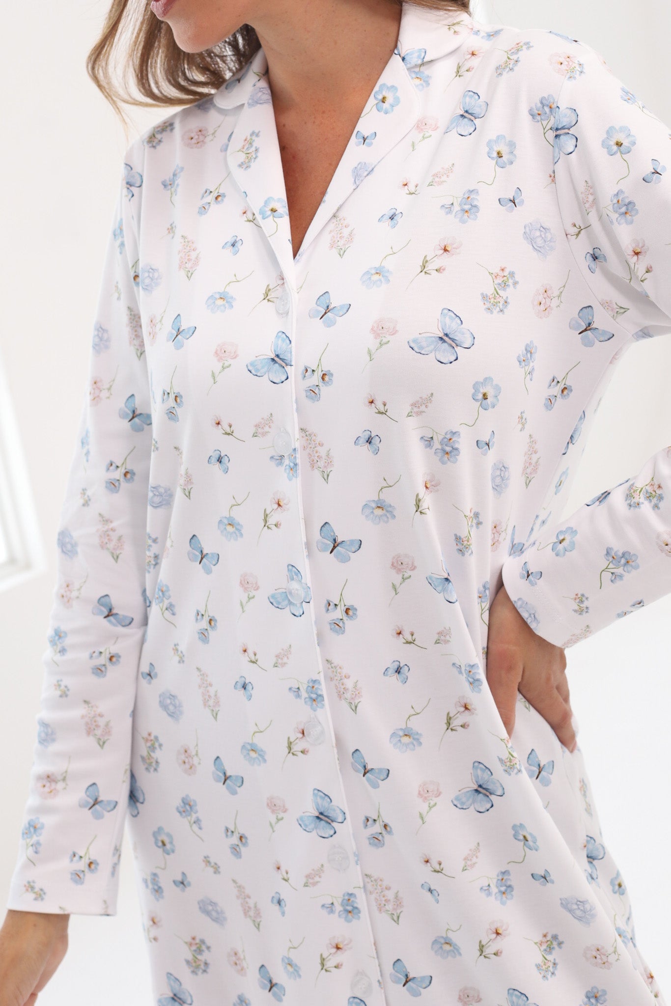 Camisón Delfina Largo 100% algodón Premium - Honey Collection