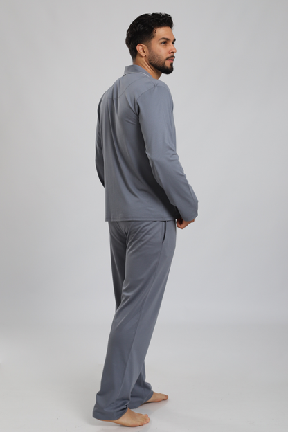 Pijama Doménico Pantalón 100% algodón Premium - Sólido Gris
