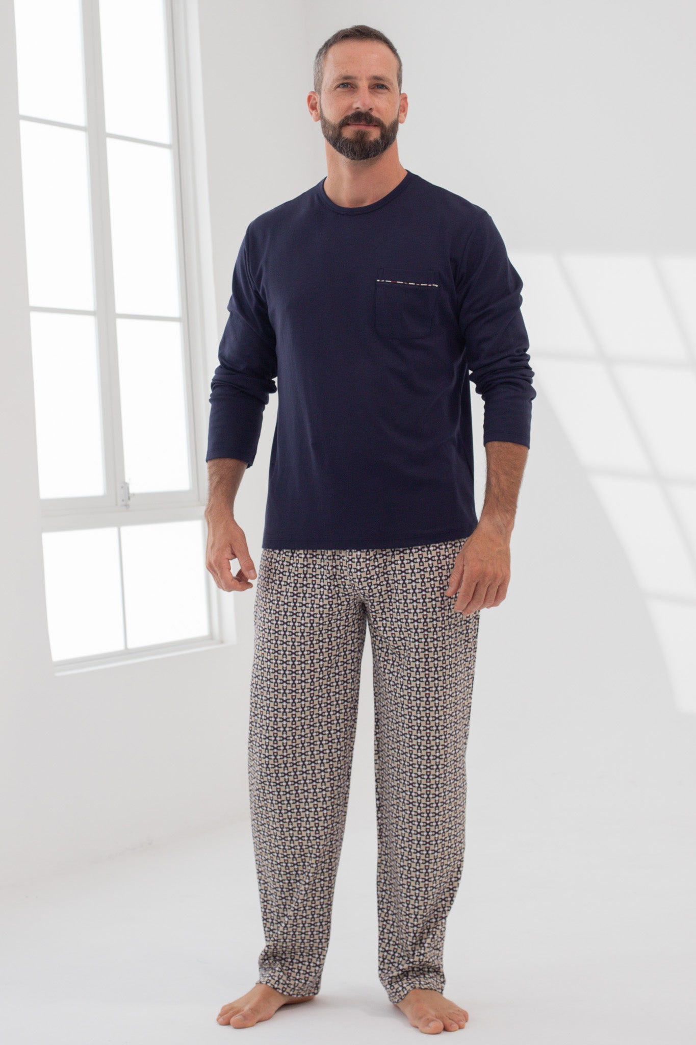 Pijama Piero Pantalón 100% algodón Premium - Guccio Collection