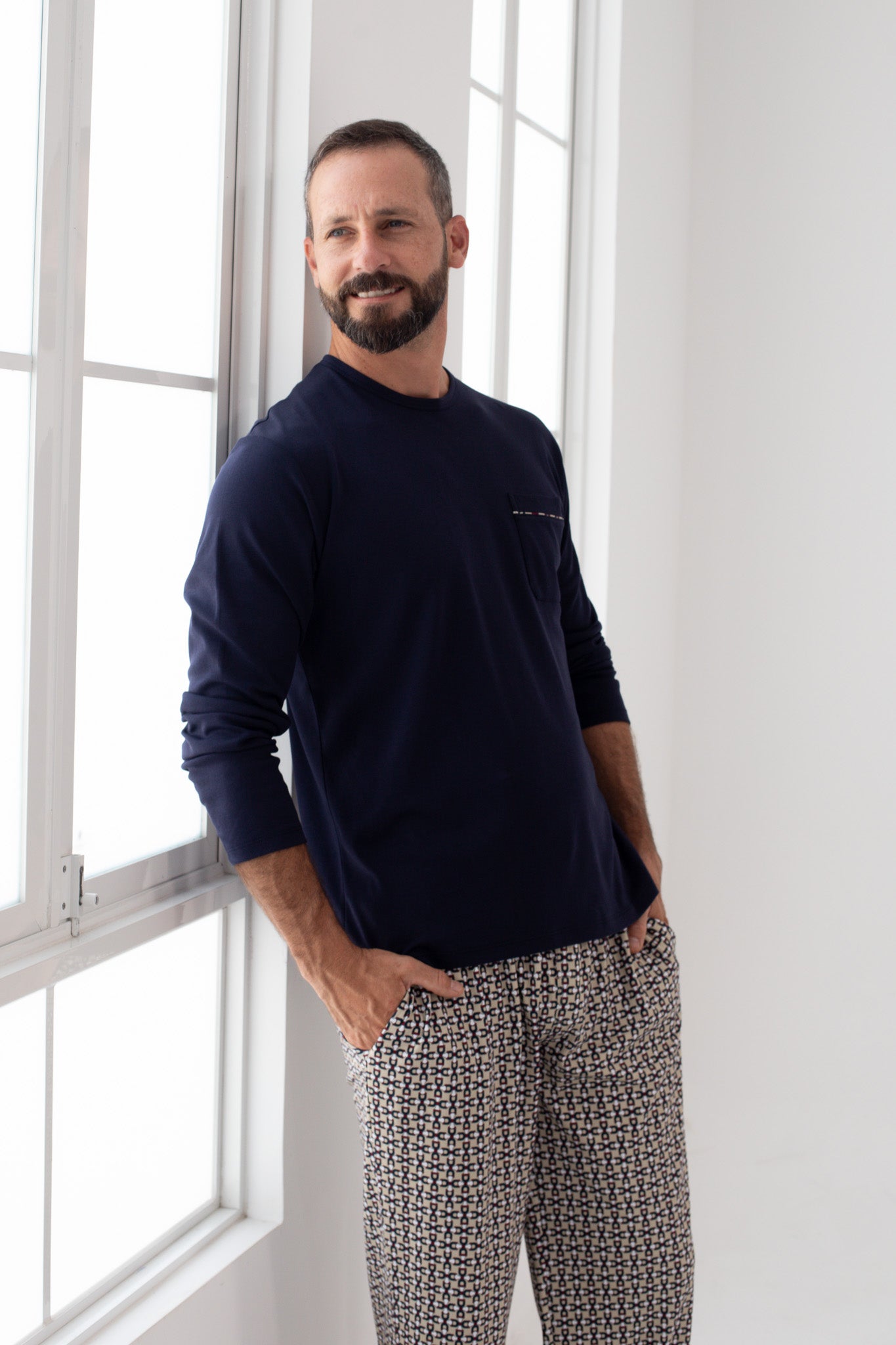 Pijama Piero Pantalón 100% algodón Premium - Guccio Collection