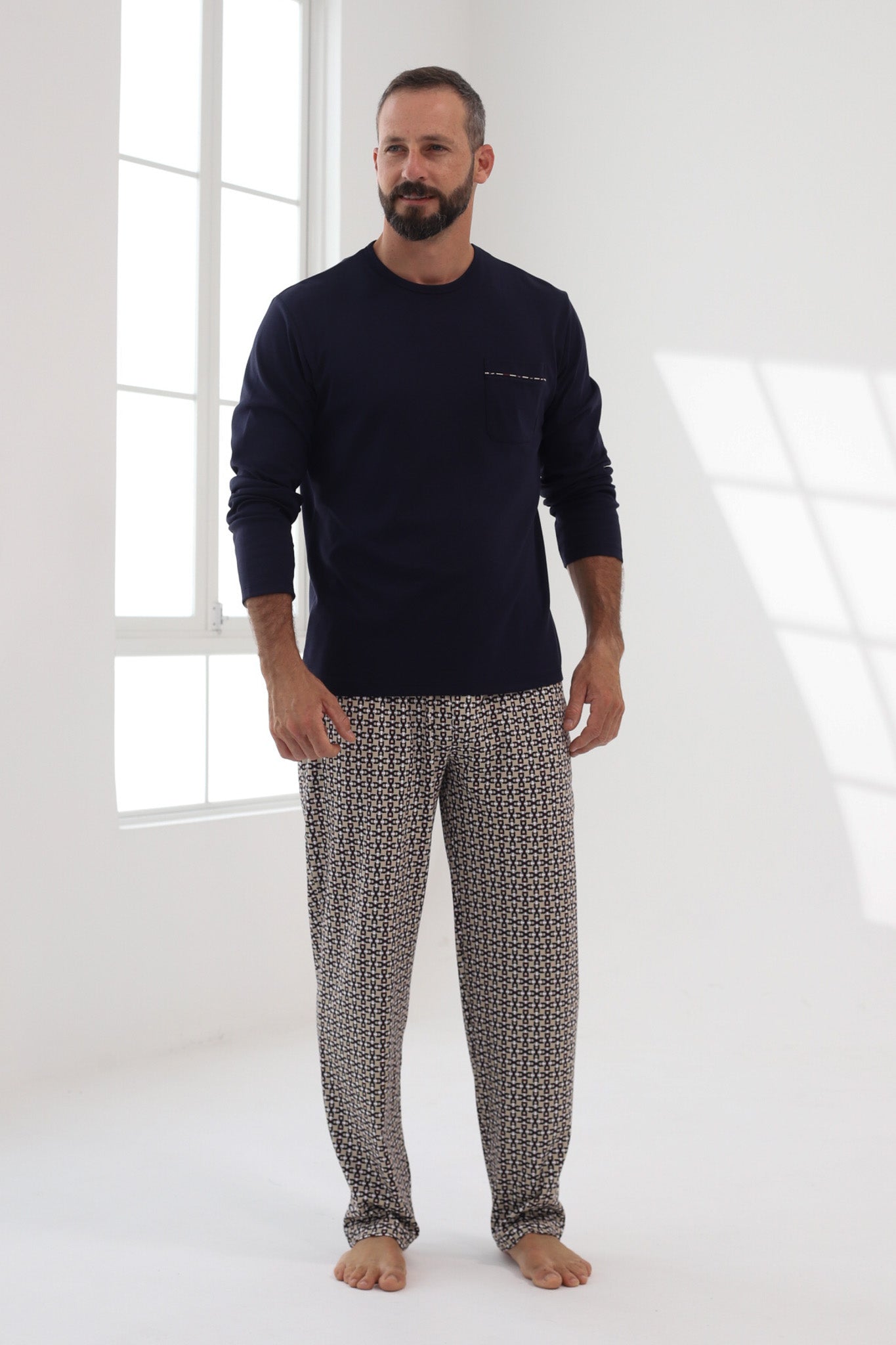 Pijama Piero Pantalón 100% algodón Premium - Guccio Collection