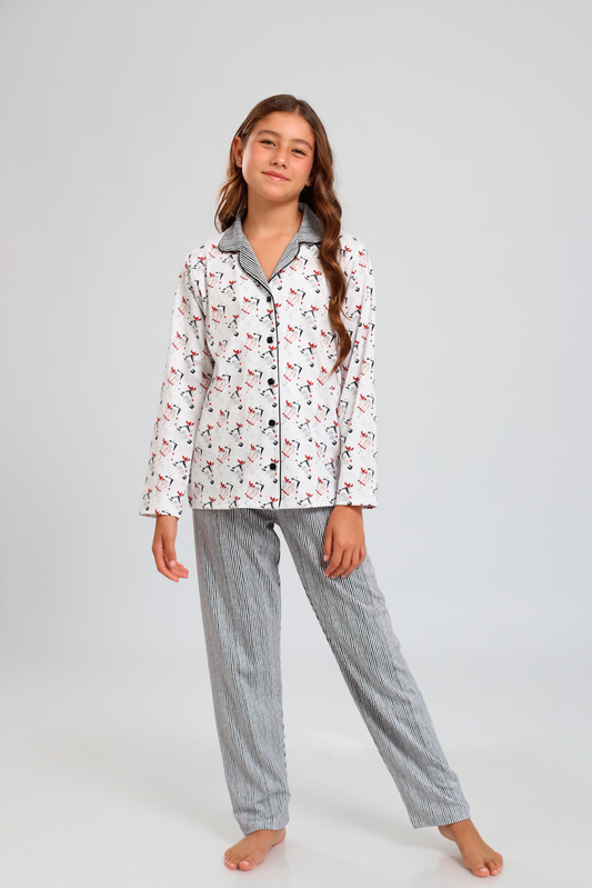 Pijama Monalisita 100% algodón Premium - Girly in Paris Collection