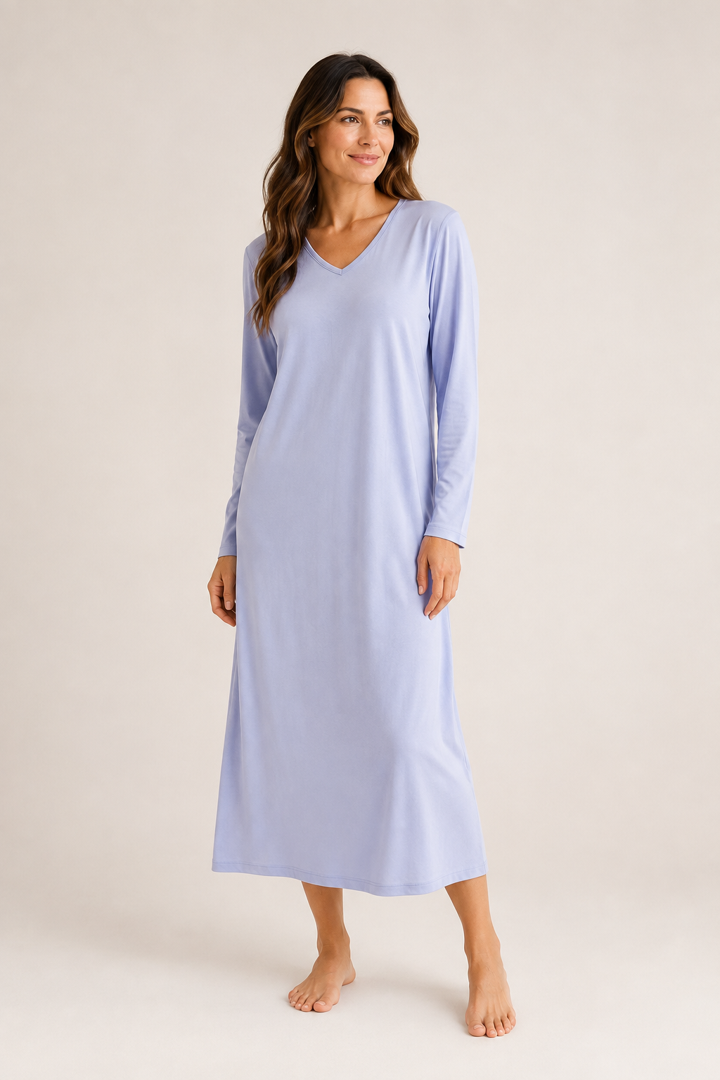 Camisón Elle Largo 100% algodón Premium - Links Blue Collection