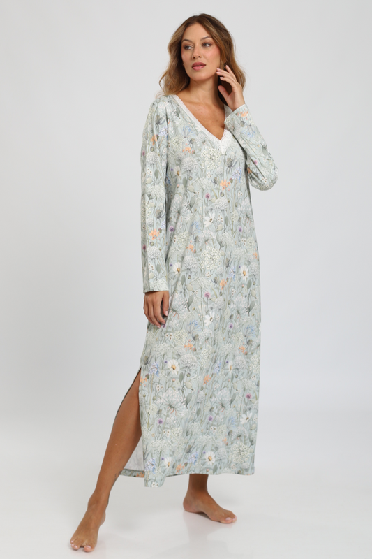 Valeska Long Nightgown 100% Premium Cotton - Etéreo Collection