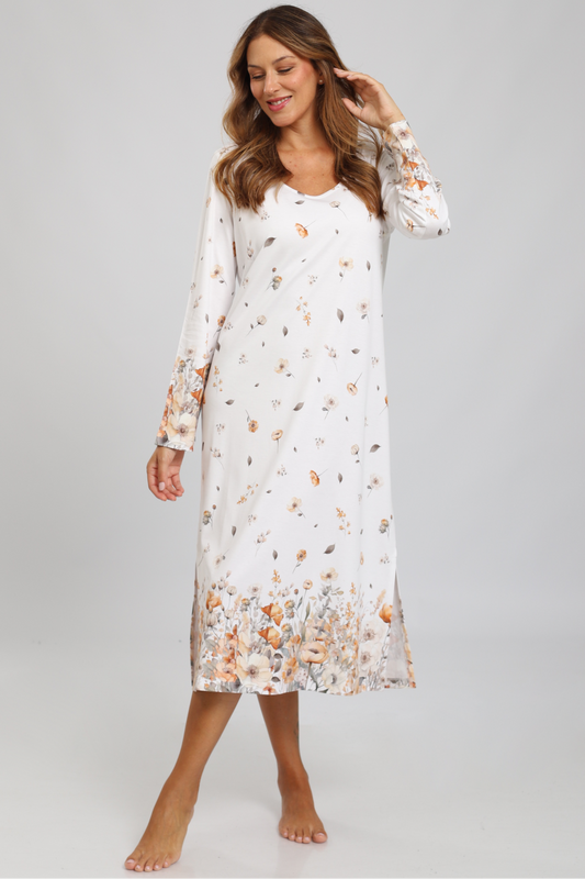 Karen Long Nightgown 100% Premium Cotton - Good Morning Collection