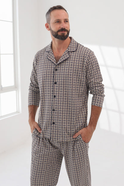 Pijama Doménico Pantalón 100% algodón Premium - Guccio Collection