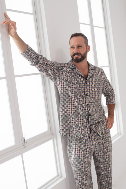 Pijama Doménico Pantalón 100% algodón Premium - Guccio Collection