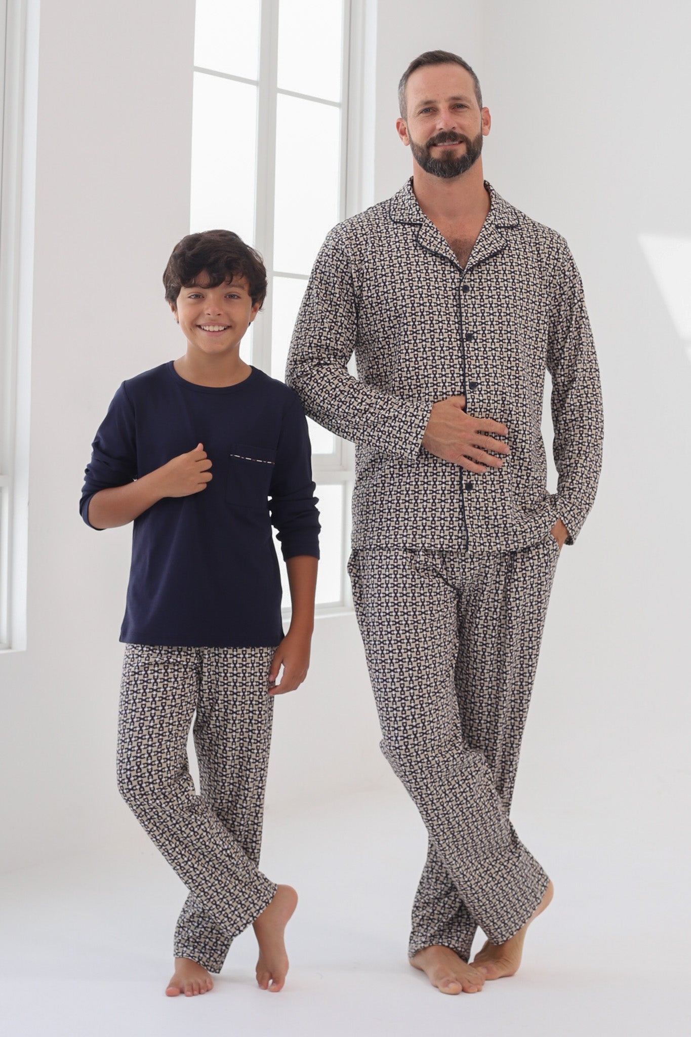 Pijama Doménico Pantalón 100% algodón Premium - Guccio Collection
