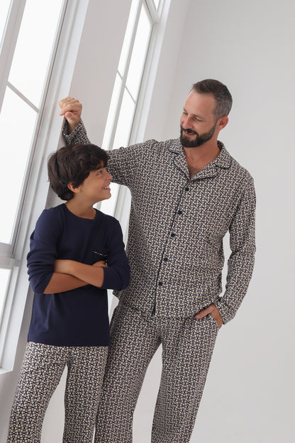 Pijama Doménico Pantalón 100% algodón Premium - Guccio Collection