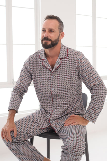 Pijama Doménico Pantalón 100% algodón Premium - Mosaico Grey