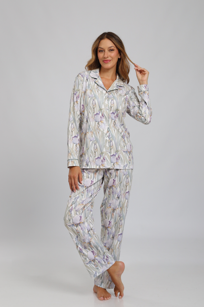 Pijama Monalisa Pantalón 100% algodón Premium - Lirios Collection