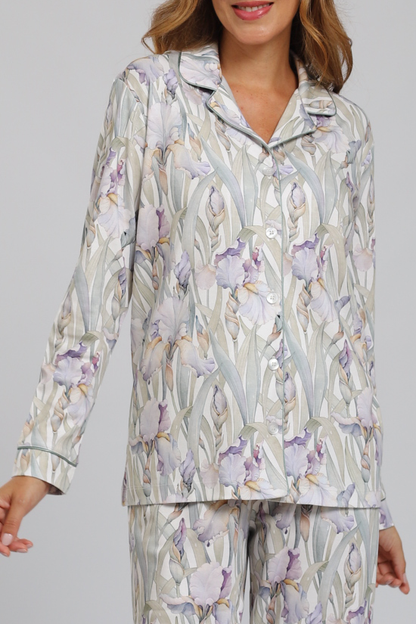 Pijama Monalisa Pantalón 100% algodón Premium - Lirios Collection