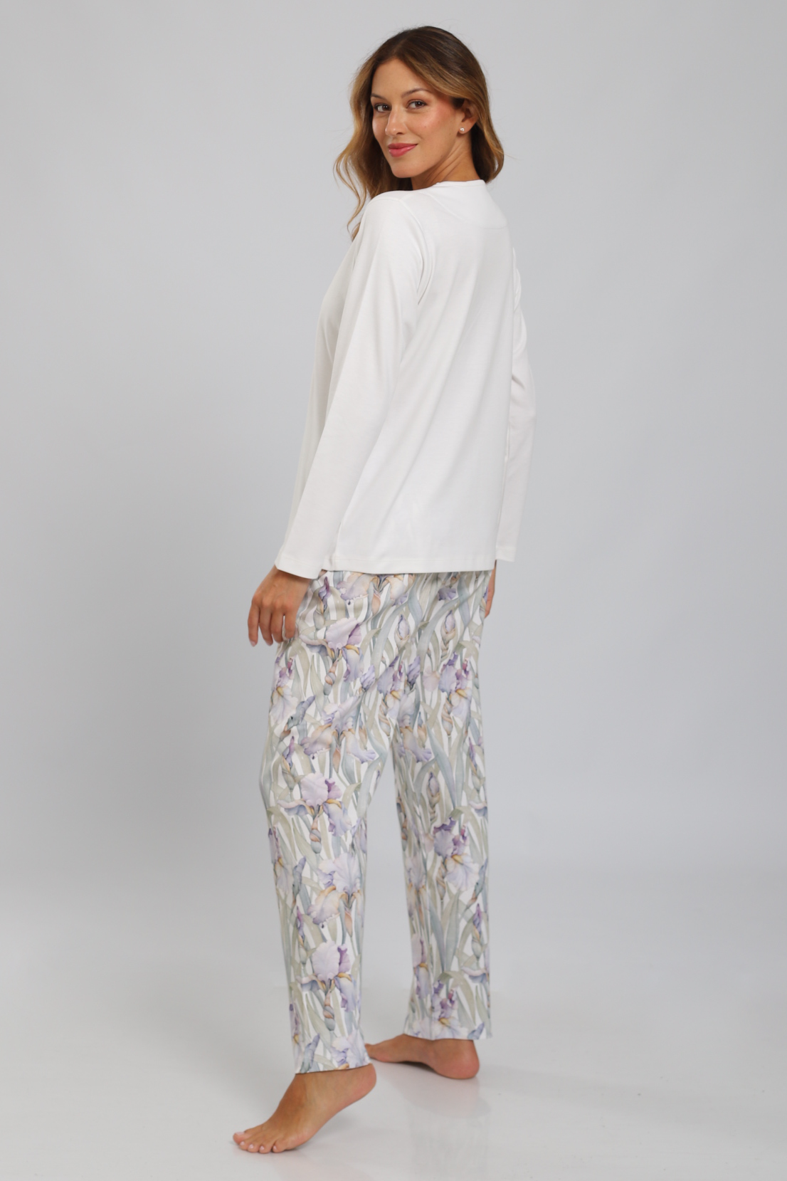 Pijama Mariana Pantalón 100% algodón Premium - Lirios Collection
