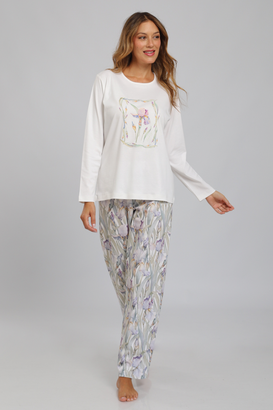 Mariana Pajamas Pants 100% Premium Cotton - Lirios Collection