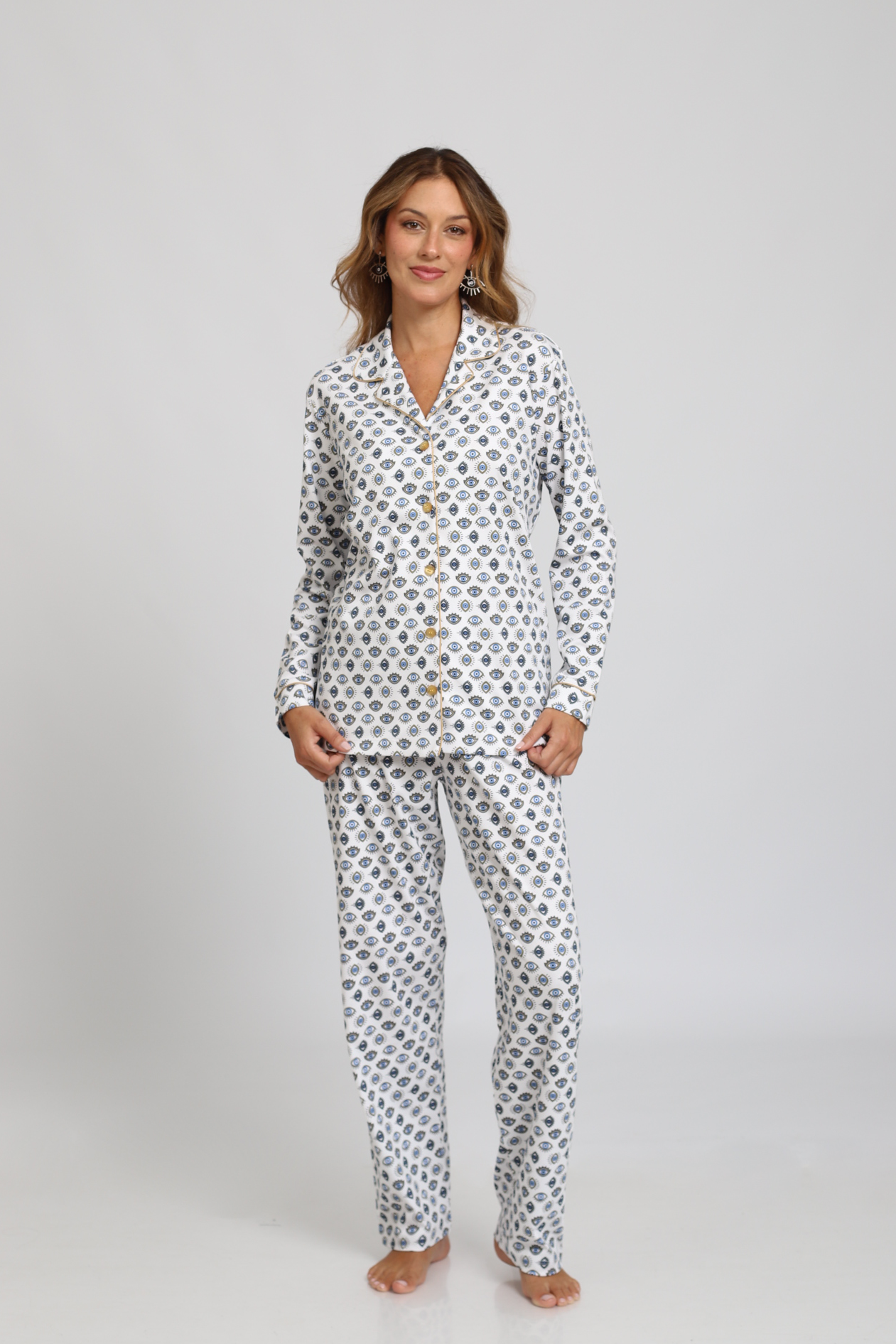 Pijama Monalisa Pantalón 100% algodón Premium - Nazar Collection
