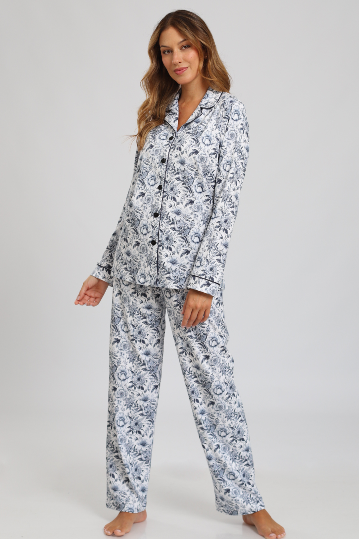 Pijama Monalisa Pantalón 100% algodón Premium - Claidior Blue Collection