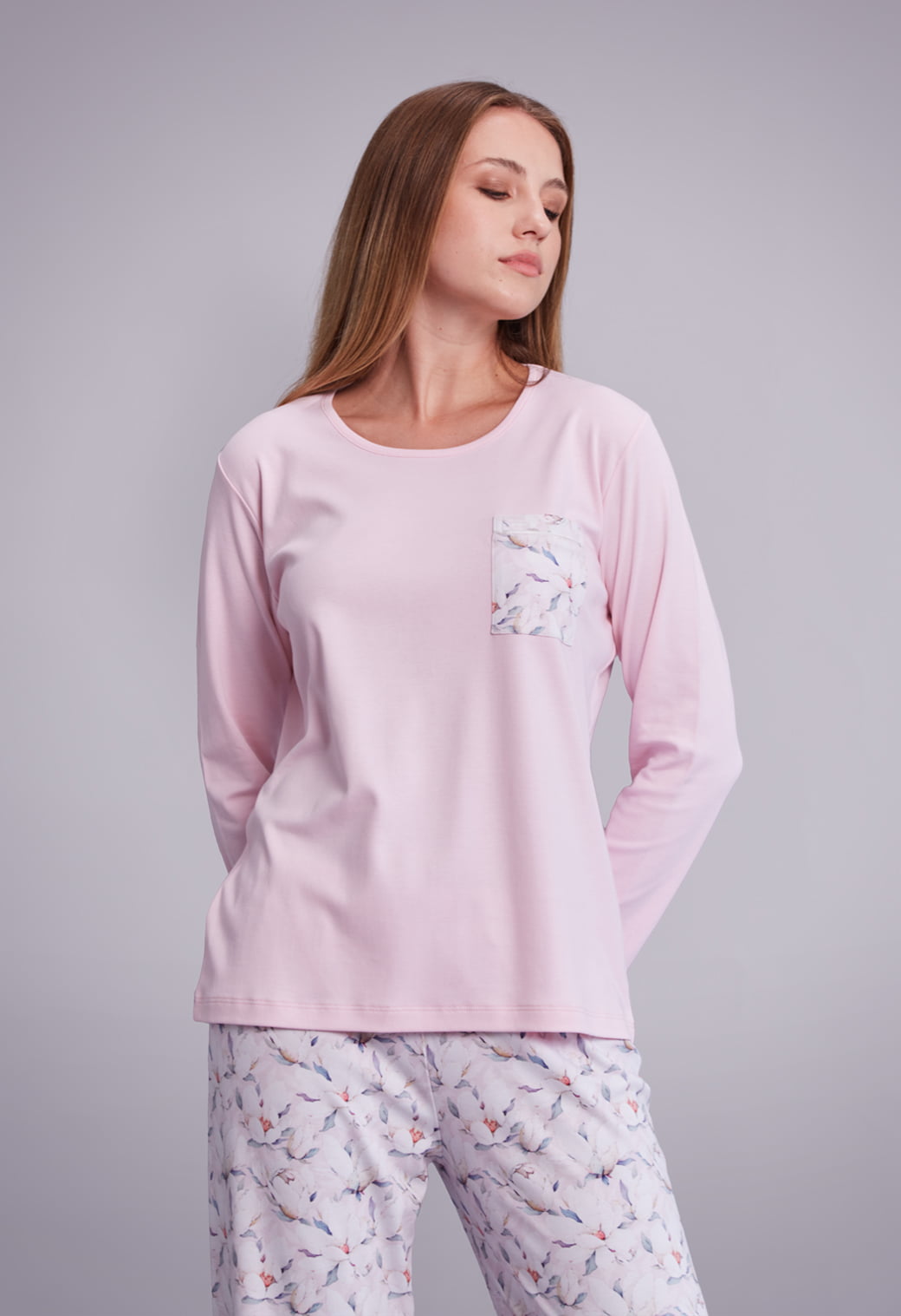 Pijama Mariana 100% algodón Premium - Peace Rosado Collection