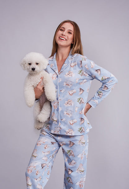 Pijama Monalisa Pantalón 100% algodón Premium - Pet Family Collection