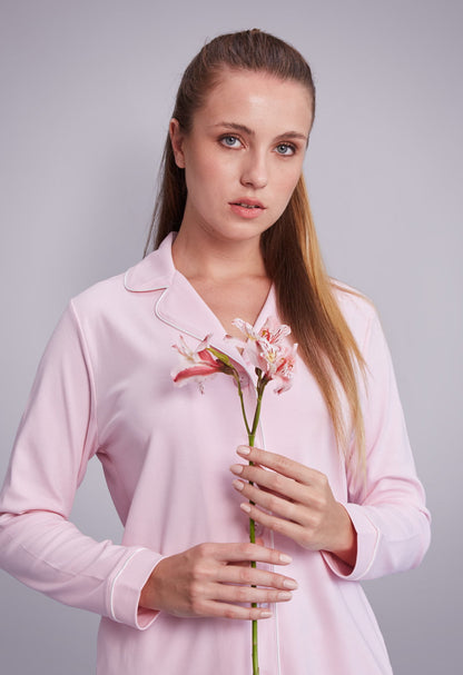 Pijama Monalisa algodón pima Premium - Rosado Sólido