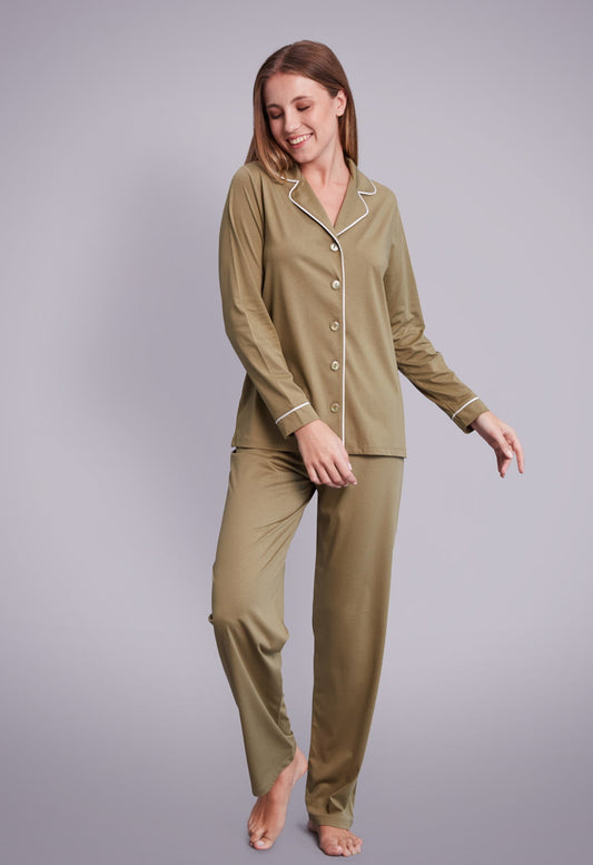 Pijama Monalisa Pantalón 100% algodón Premium - Verde