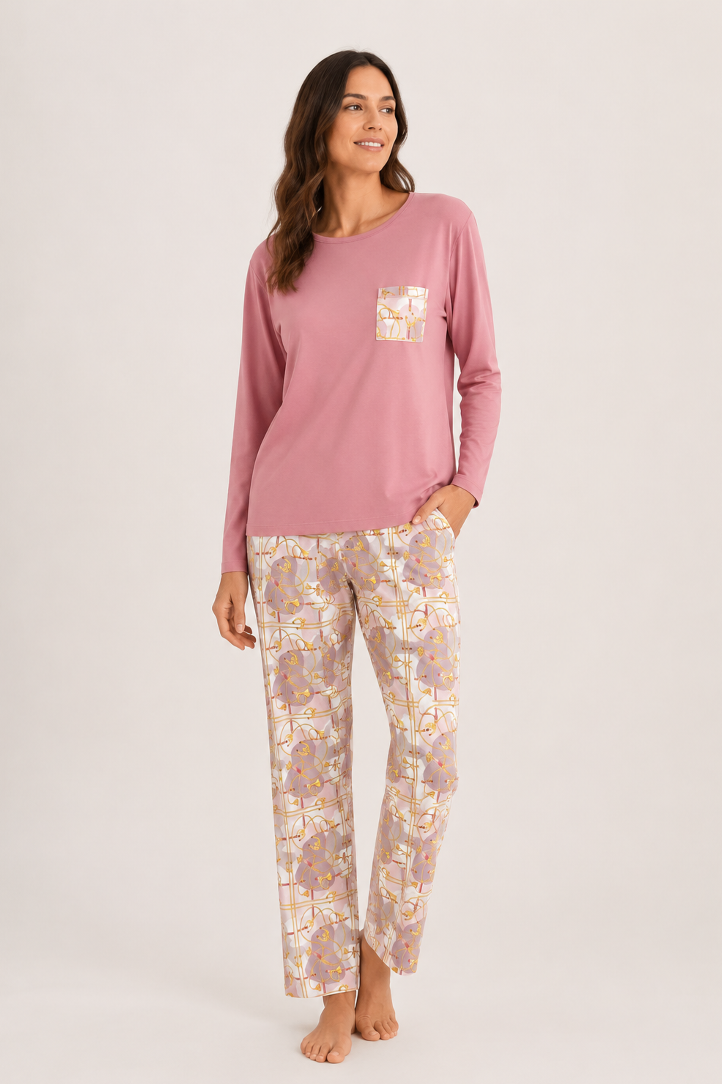 Pijama Mariana Pantalón 100% algodón Premium - Equitación Collection
