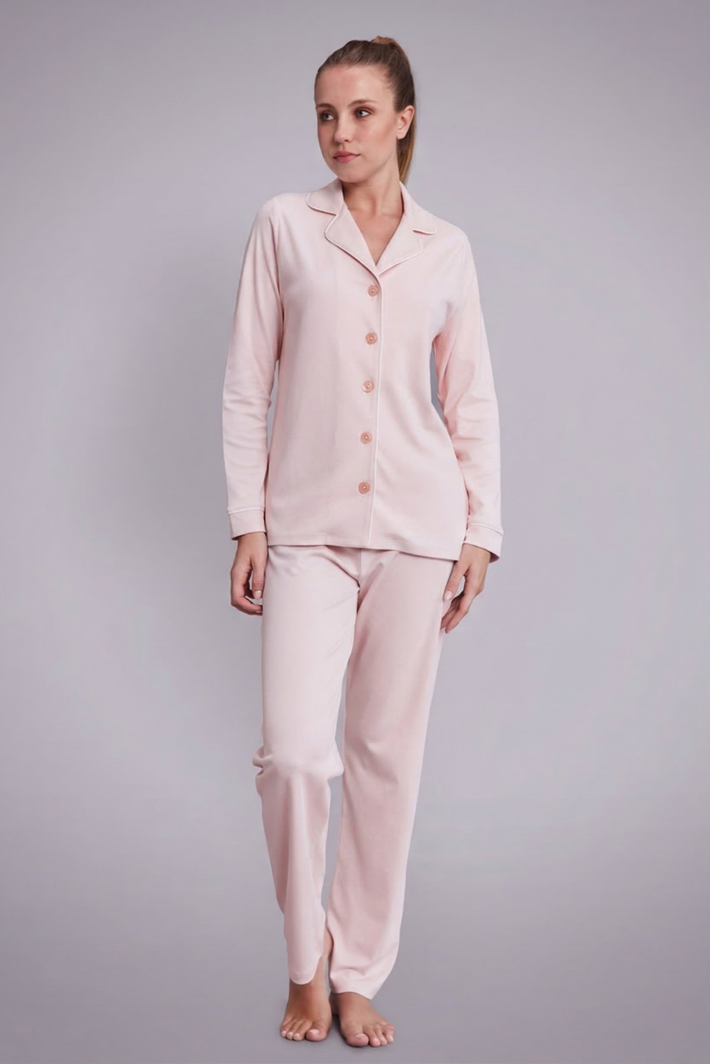 Pijama Monalisa Pantalón 100% algodón Premium - Melón