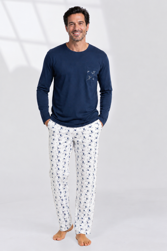 Pijama Piero Pantalón 100% algodón Premium - Pasión que une Generaciones