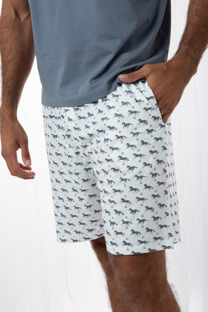 Pijama Piero Short 100% algodón Premium - Corcel Gris Collection
