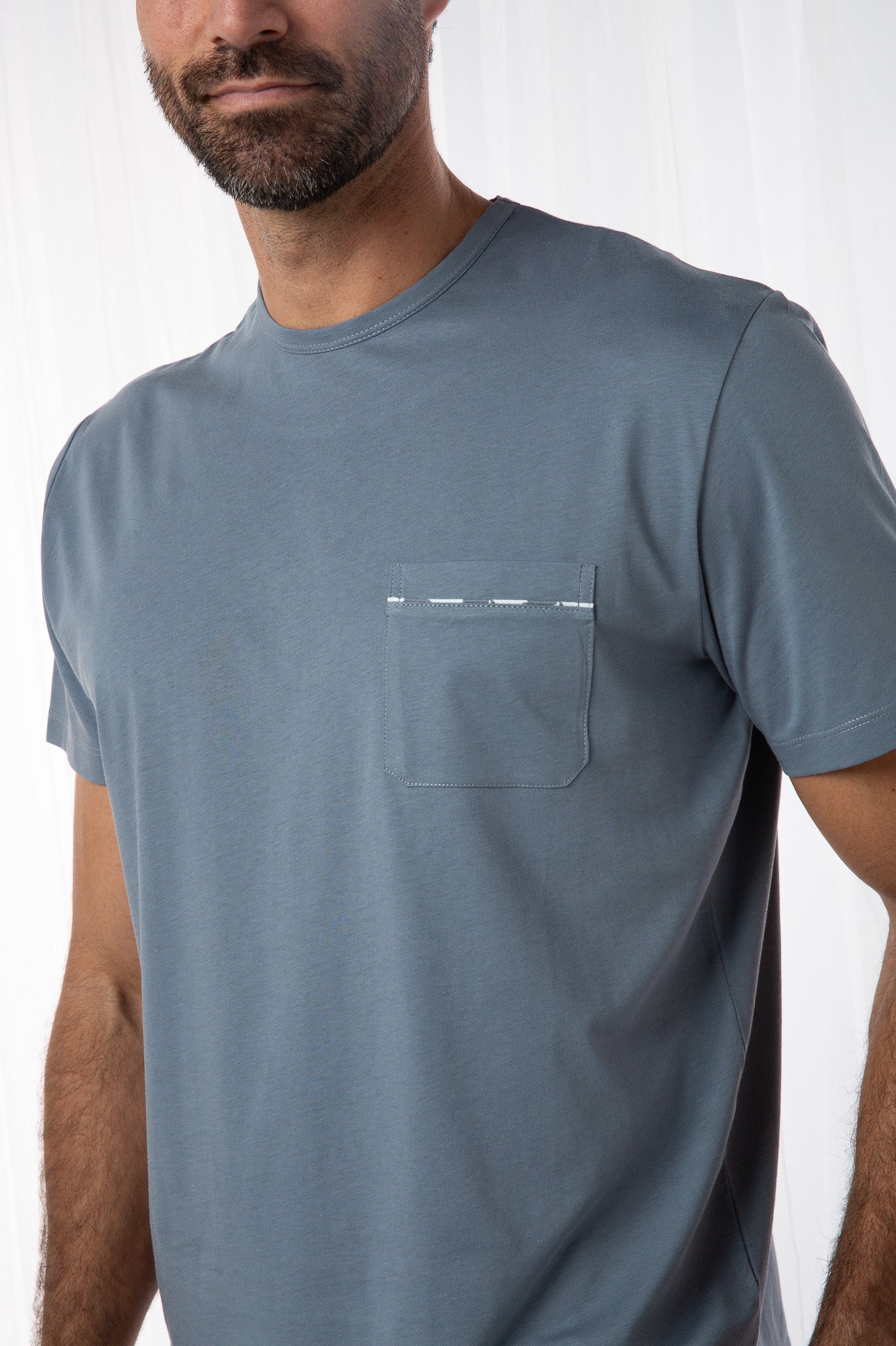 Pijama Piero Short 100% algodón Premium - Corcel Gris Collection