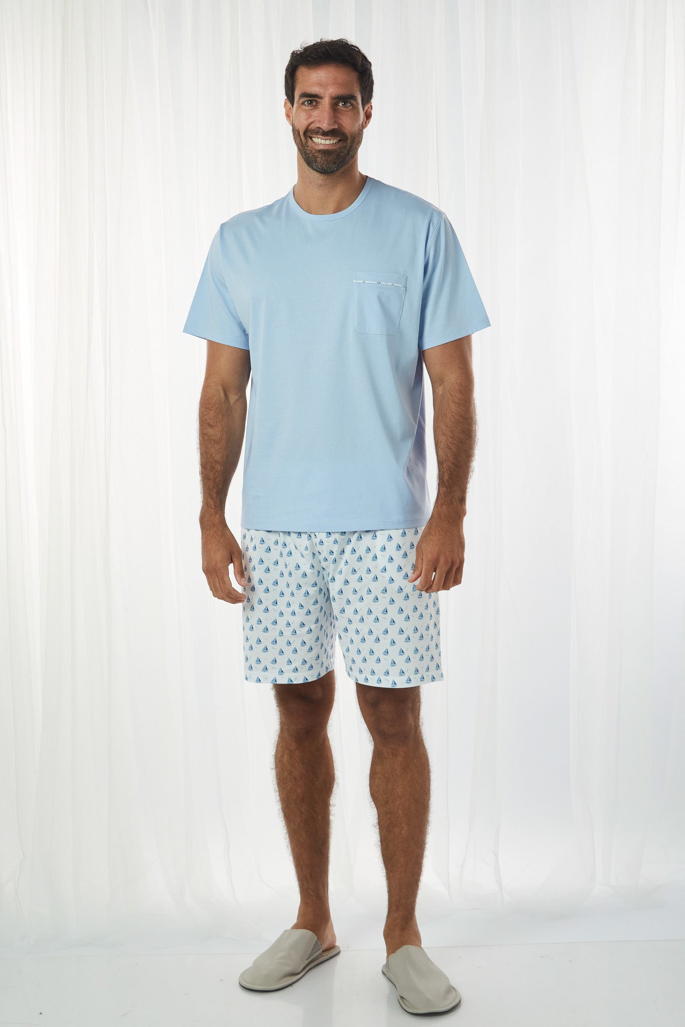 Pijama Piero Short 100% algodón Premium - Fragata Collection