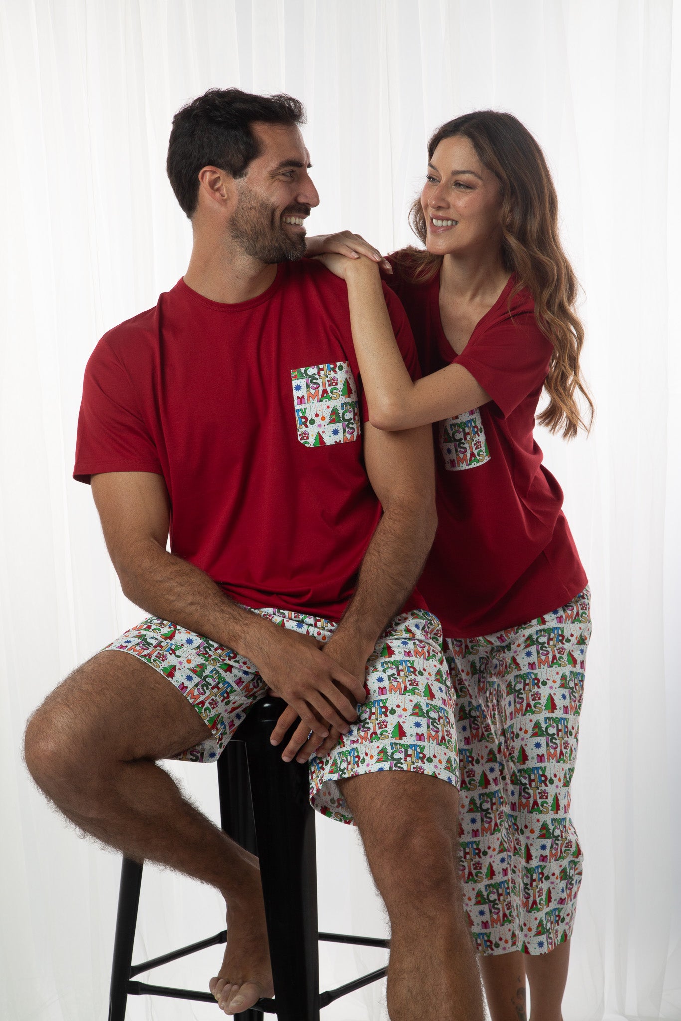 Pijama Piero Short 100% algodón Premium - Christmas Collection