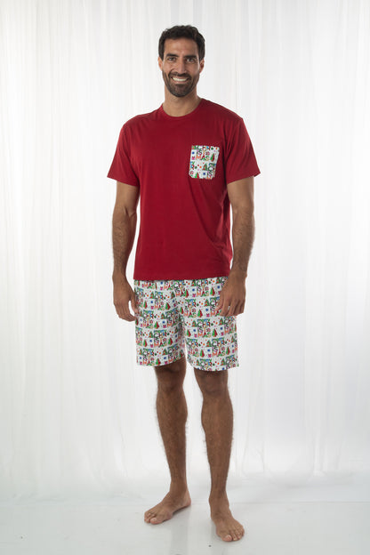 Pijama Piero Short 100% algodón Premium - Christmas Collection