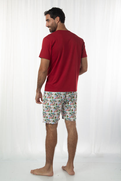 Pijama Piero Short 100% algodón Premium - Christmas Collection