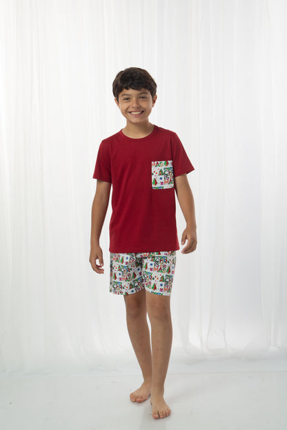 Pijama short 100% algodón Premium - Christmas Kids Collection