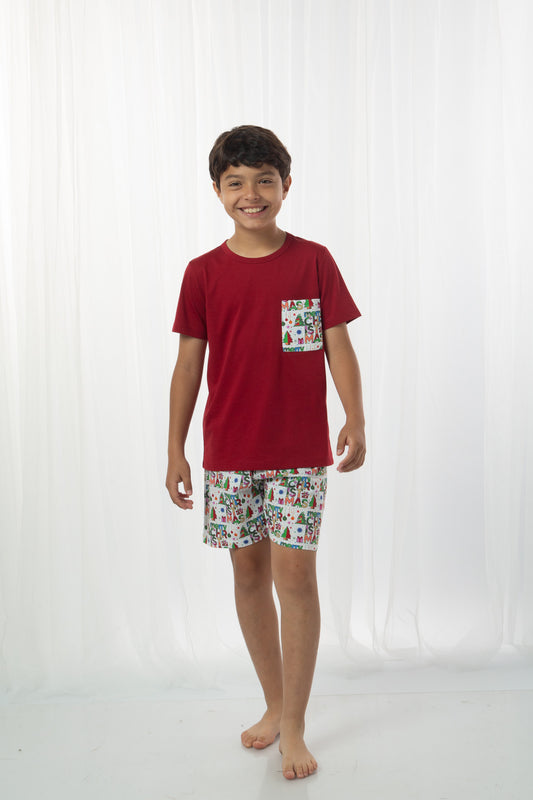 Pijama short 100% algodón Premium - Christmas Kids Collection