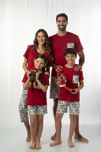 Pijama short 100% algodón Premium - Christmas Kids Collection