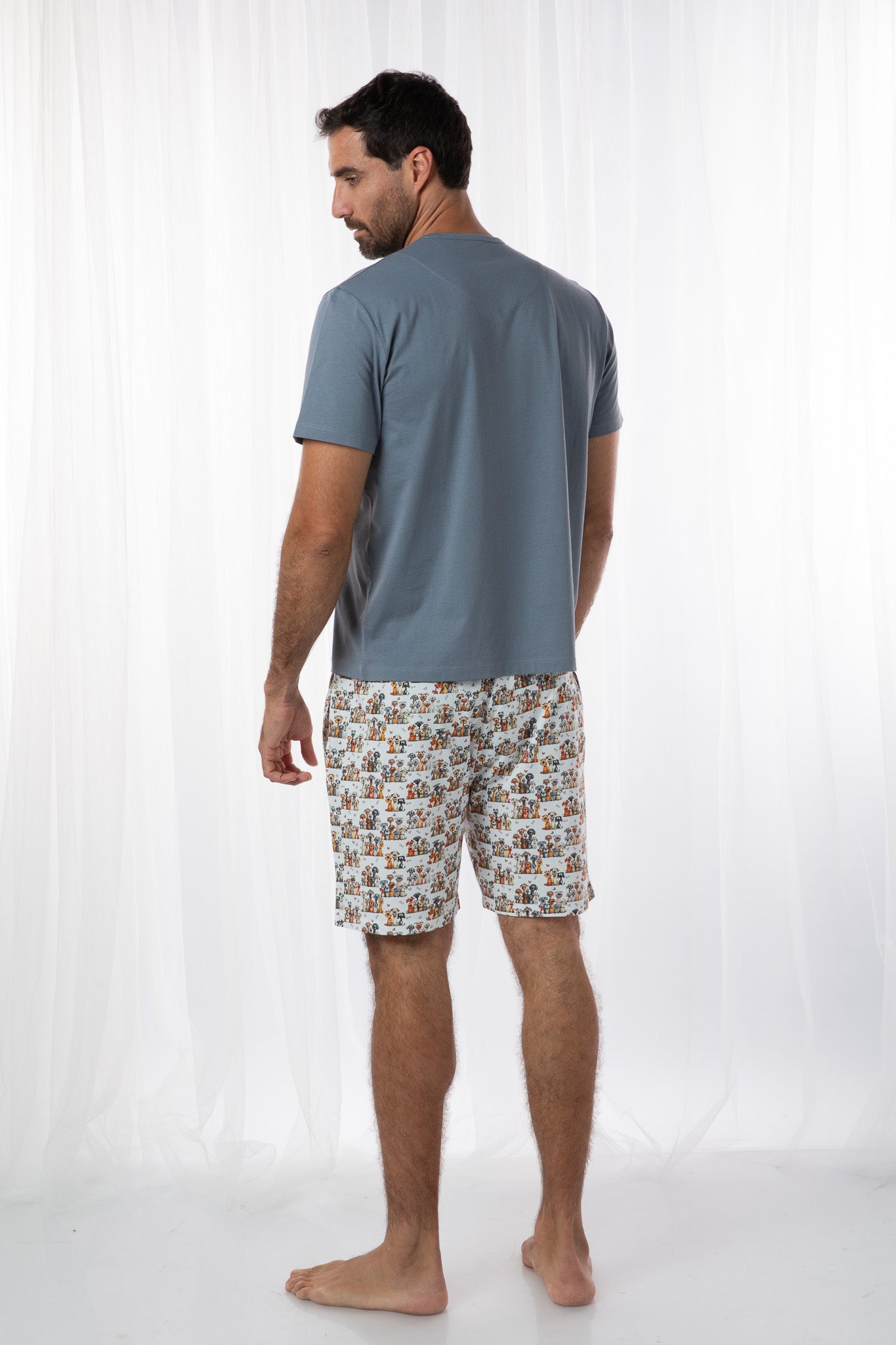 Pijama Piero short 100% algodón Premium - Happy Dogs Collection