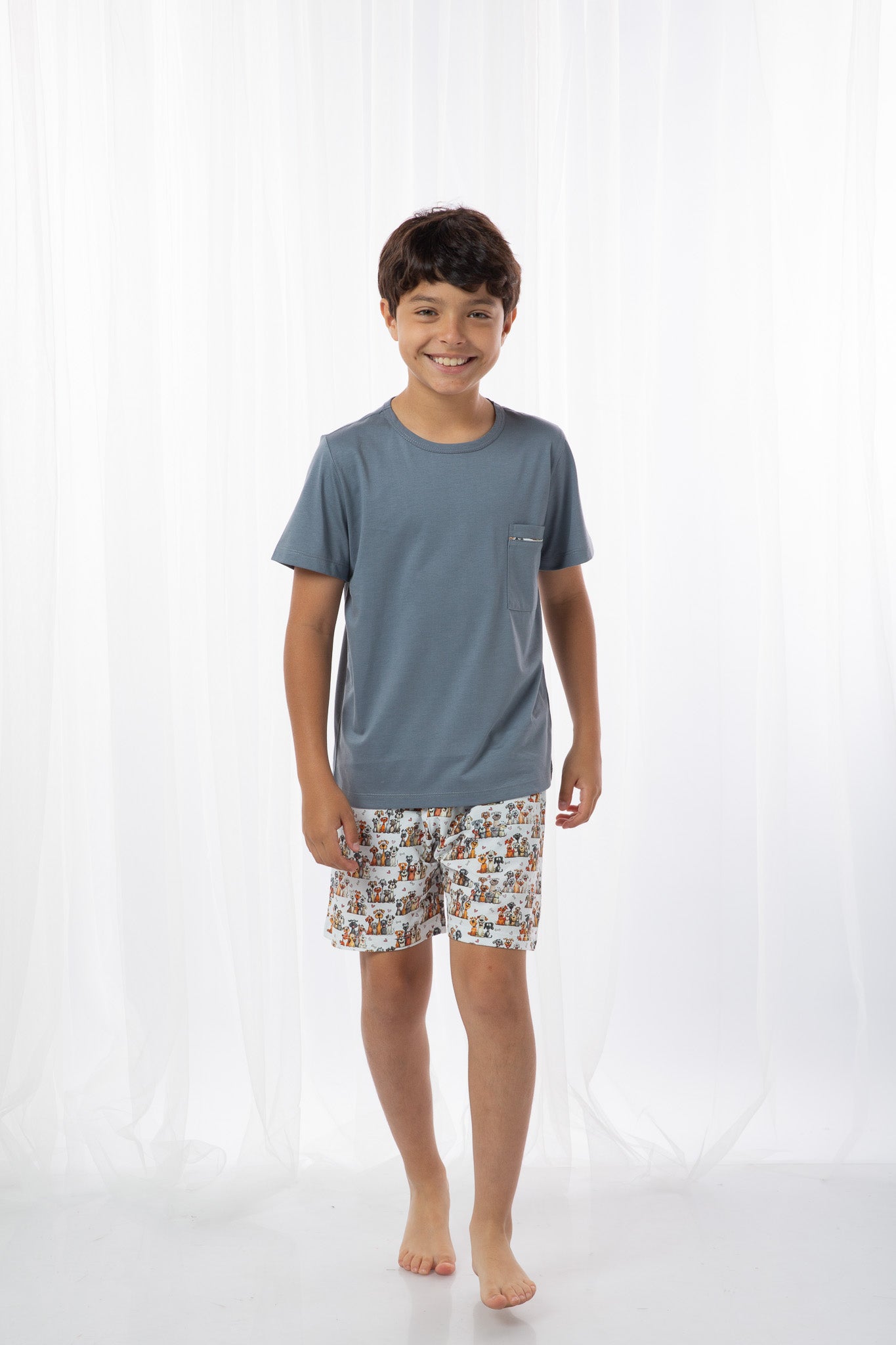 Pijama Pierito Short 100% algodón Premium - Happy Dogs  Collection