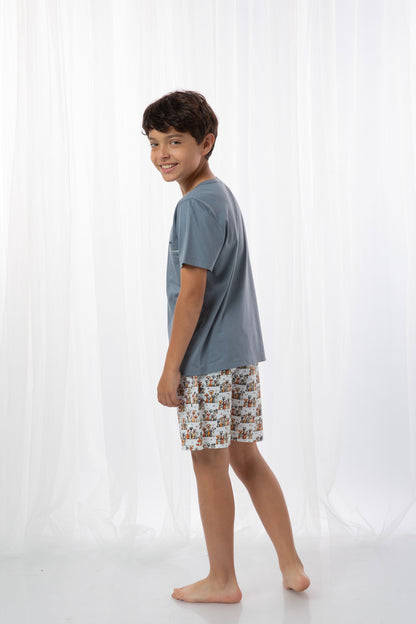 Pijama Pierito Short 100% algodón Premium - Happy Dogs  Collection