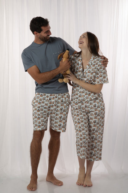 Pijama Salomé Culotte 100% algodón Premium - Happy Dogs Collection