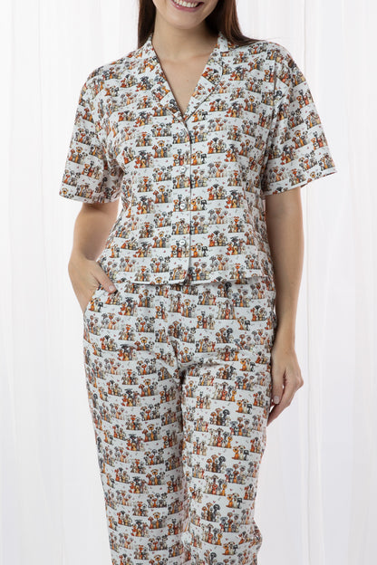 Pijama Salomé Culotte 100% algodón Premium - Happy Dogs Collection