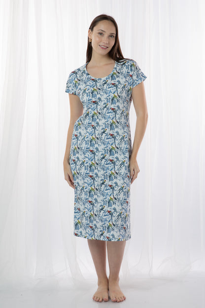 Camisón Karen largo 100% algodón Premium - Susurro Tropical Collection