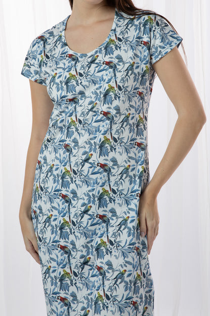 Camisón Karen largo 100% algodón Premium - Susurro Tropical Collection