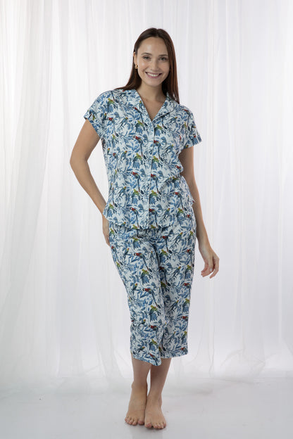 Pijama Claire Culotte 100% algodón Premium -  Susurro Tropical Collection