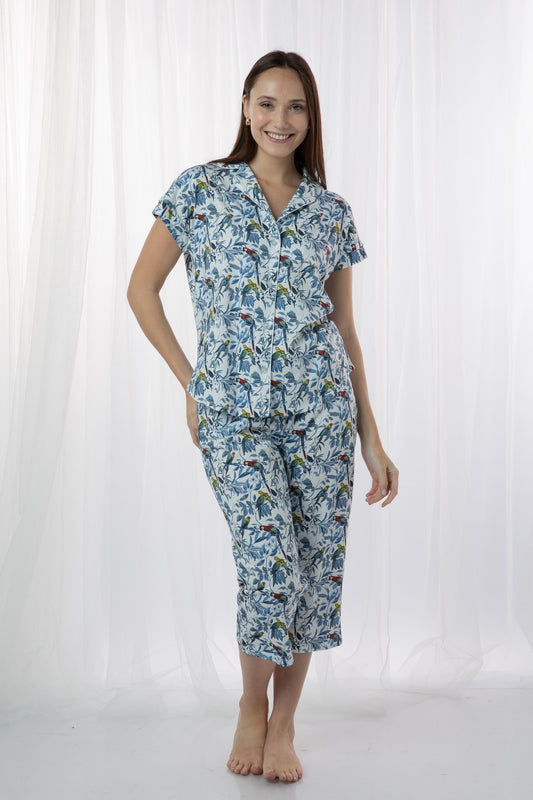 Pijama Claire Culotte 100% algodón Premium -  Susurro Tropical Collection