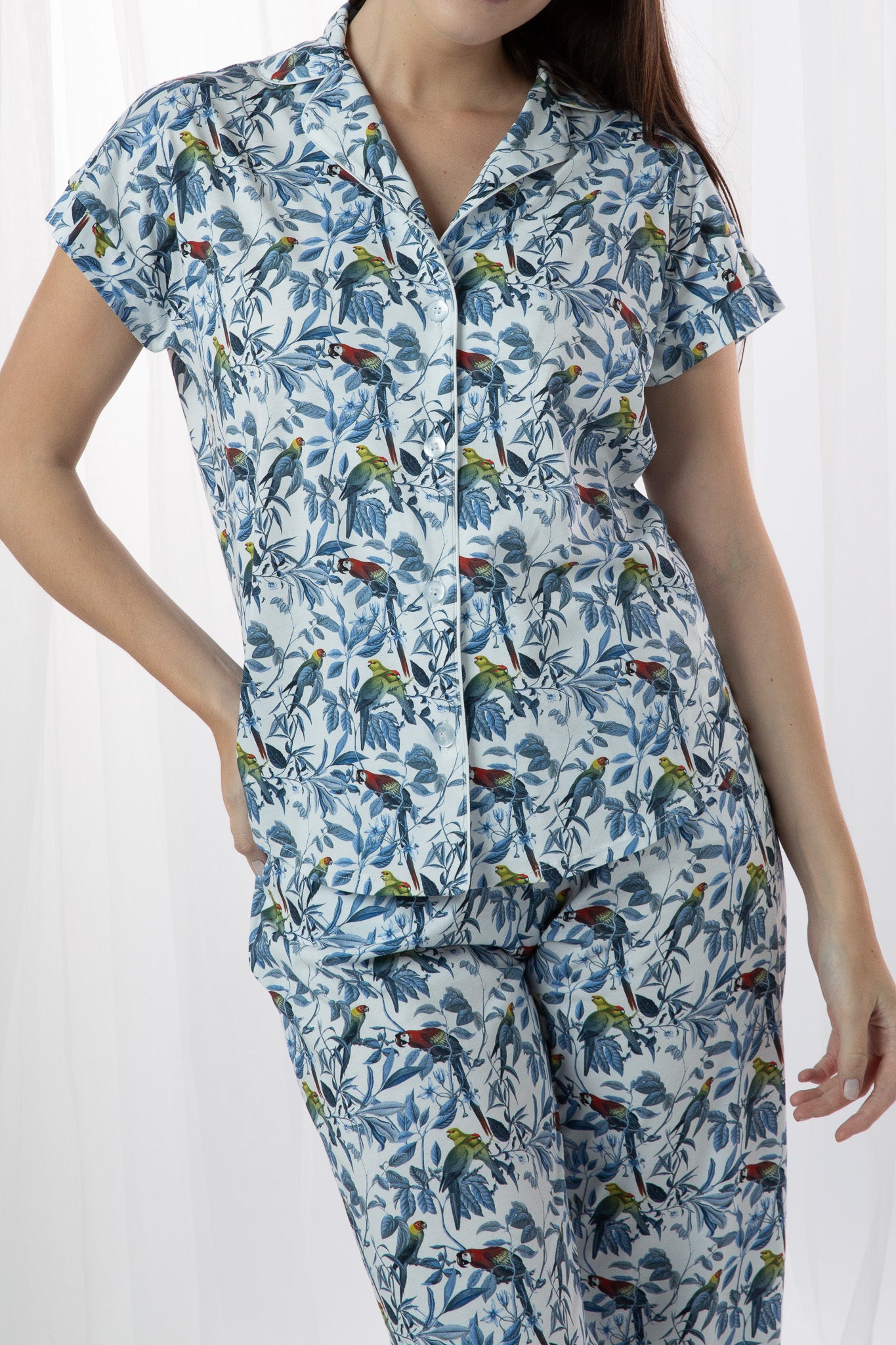 Pijama Claire Culotte 100% algodón Premium -  Susurro Tropical Collection
