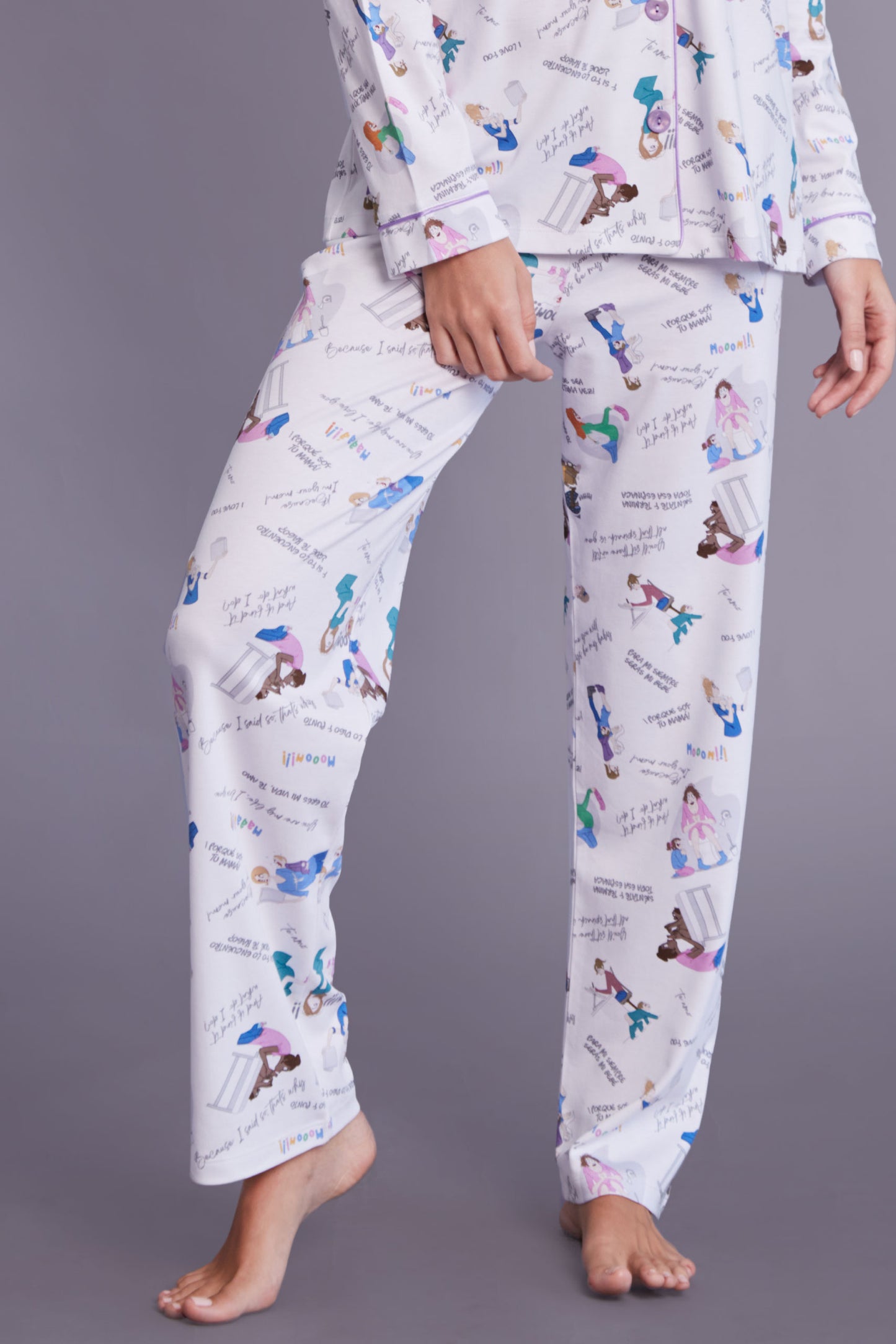 Pijama Mariana Pantalón 100% algodón Premium - Mamá Collection